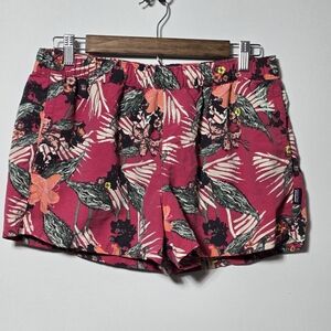 Patagonia Barely Baggie Shorts Kelp Garden Floral Print Athletic Outdoor Hike